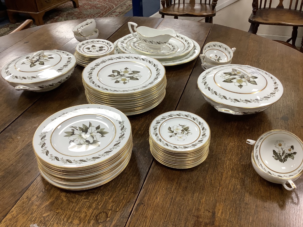 A Royal Worcester Bernina pattern dinner service for twelve